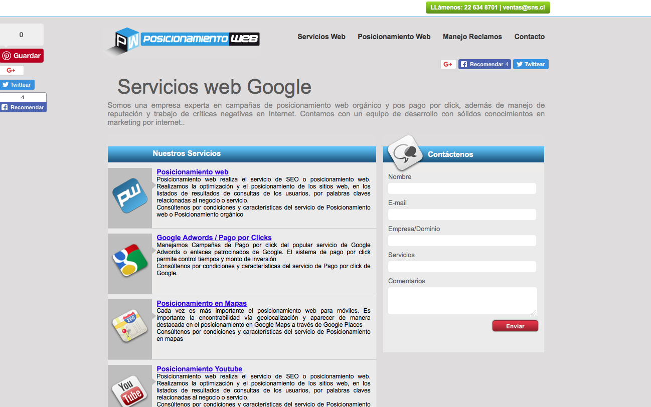 Posicionamiento Web