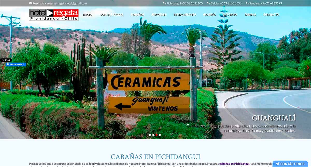 Alojamiento en la localidad de Pichidangui